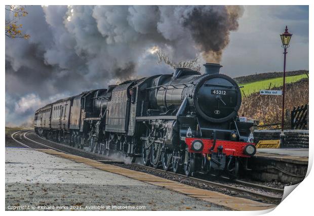 Double steam through the yorkshire dales Print by Richard Perks
