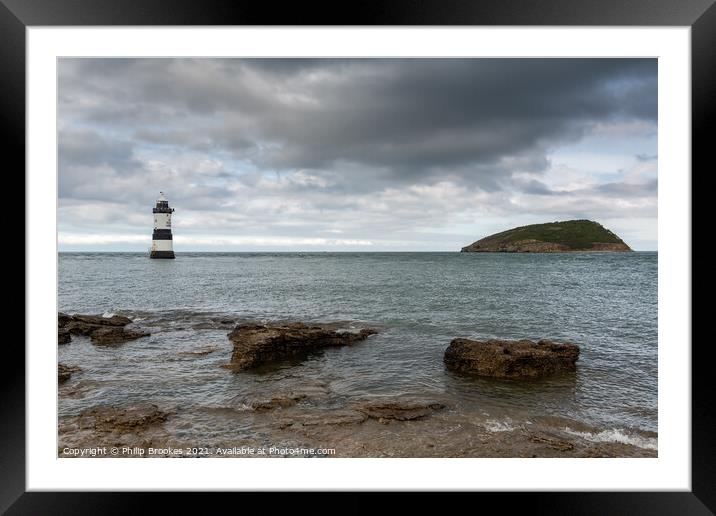 Penmon Point Lighthouse Framed Mounted Print by Philip Brookes