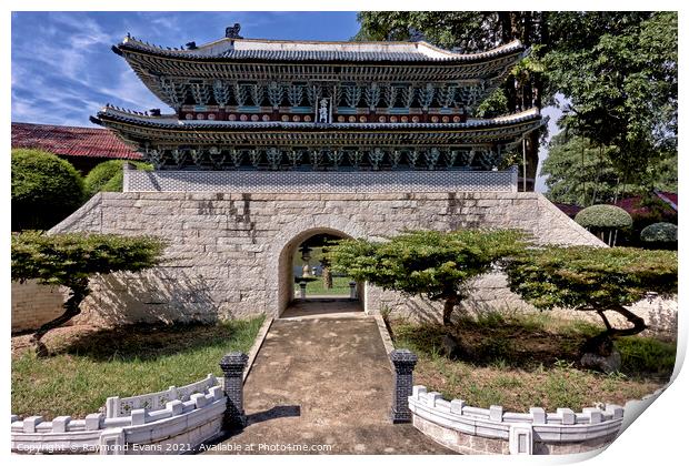 Namdaemun Gate Korea Print by Raymond Evans