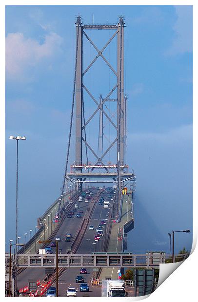 Road Bridge in the Fog Print by Tom Gomez