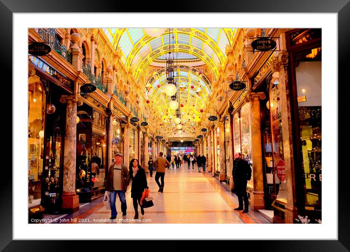 County Arcade, Leeds. Framed Mounted Print by john hill
