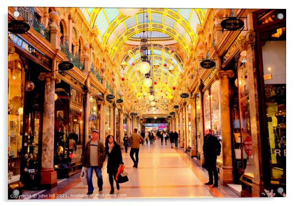 County Arcade, Leeds. Acrylic by john hill