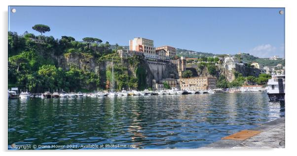 Marina Piccola Sorrento Panoramic Acrylic by Diana Mower