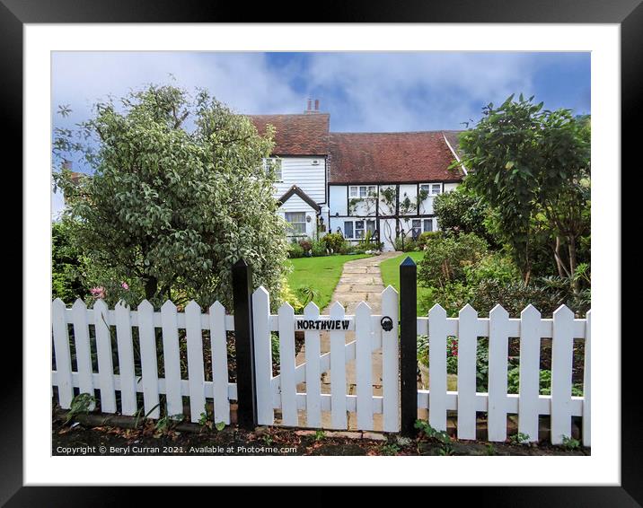 Enchanting North View Cottage Godstone Framed Mounted Print by Beryl Curran