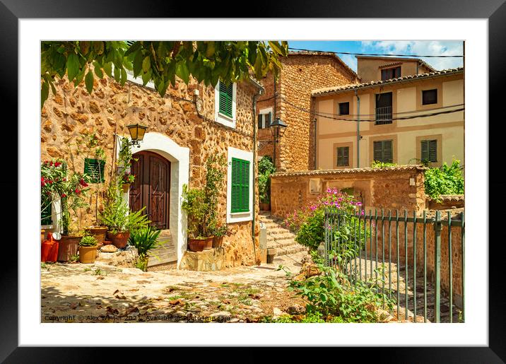 Fornalutx house Mallorca. Rustic Charm. Framed Mounted Print by Alex Winter