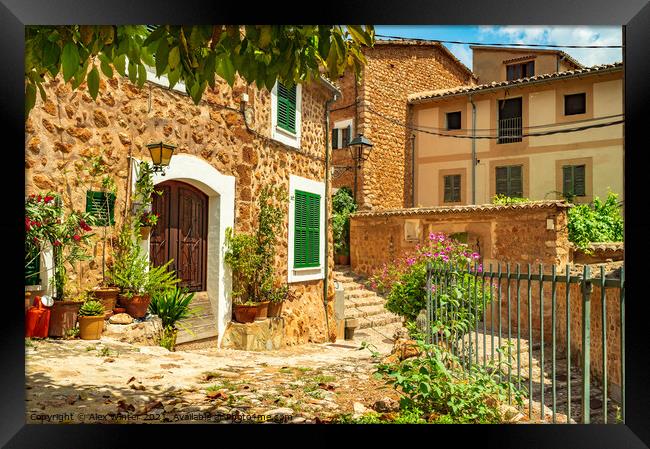 Fornalutx house Mallorca. Rustic Charm. Framed Print by Alex Winter