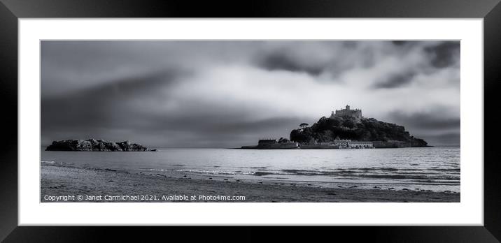 St Michael's Mount Panorama Framed Mounted Print by Janet Carmichael