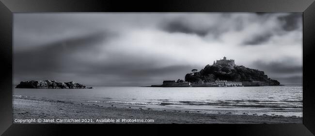 St Michael's Mount Panorama Framed Print by Janet Carmichael