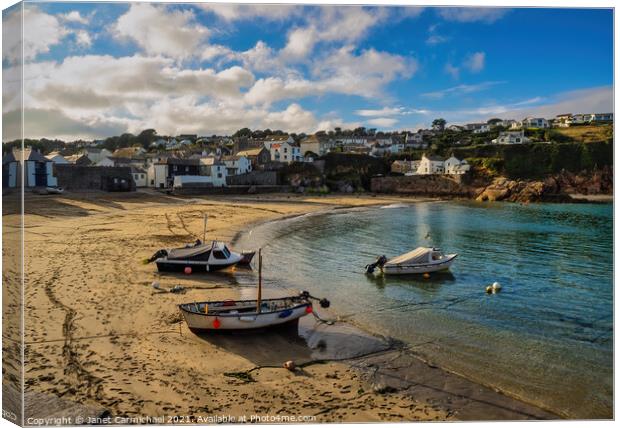 Secluded Cornwall Paradise Canvas Print by Janet Carmichael