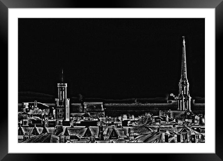 Abstract view of Ayr town buildings Framed Mounted Print by Allan Durward Photography