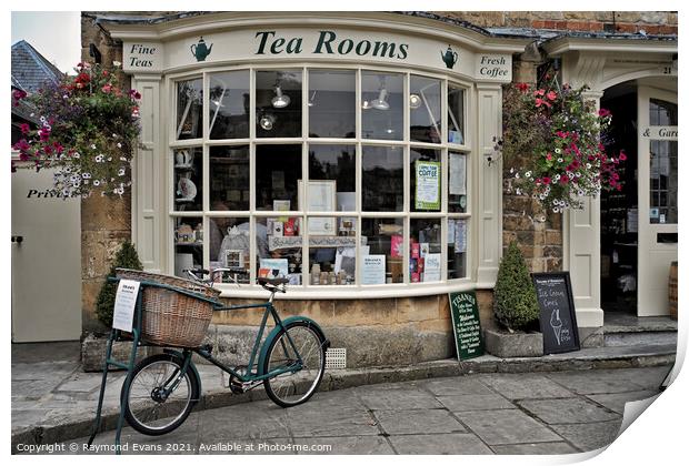 Tea Room UK Print by Raymond Evans