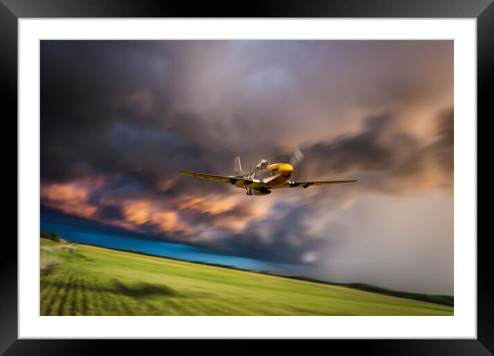 Mustang Out Of The Storm Framed Mounted Print by J Biggadike