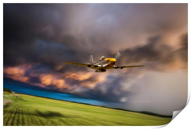 Mustang Out Of The Storm Print by J Biggadike