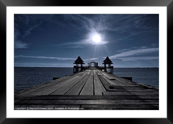 Abandoned Pier Framed Mounted Print by Raymond Evans