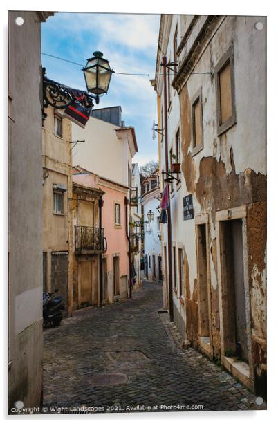 Backstreets Of Lisbon Acrylic by Wight Landscapes