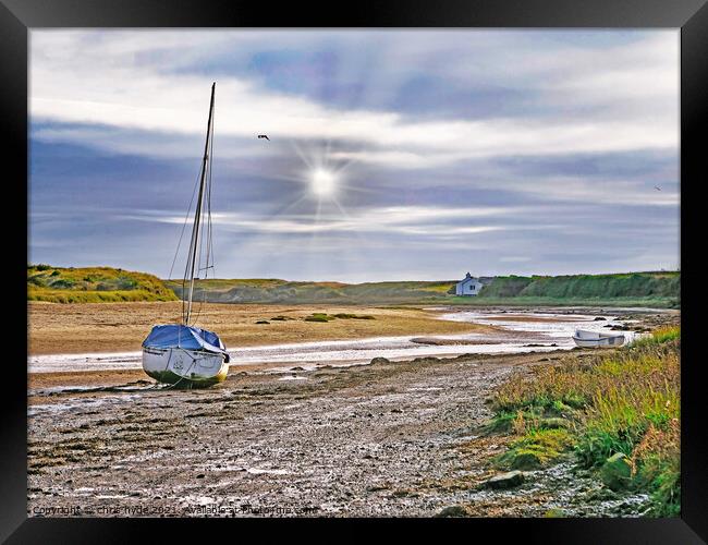 Sunset In Aberffraw Anglesey Framed Print by chris hyde