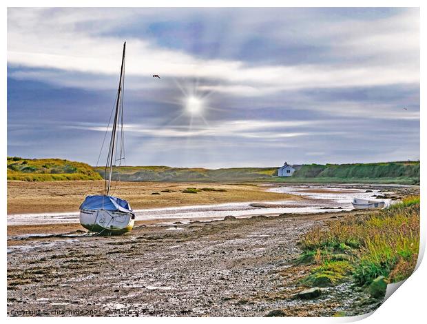 Sunset In Aberffraw Anglesey Print by chris hyde