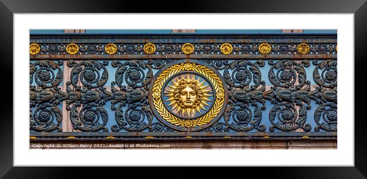 Sun King Decoration Government Buildings Paris France Framed Mounted Print by William Perry