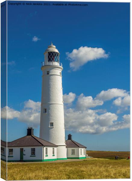 Nash Point Lighthouse Glamorgan Heritage Coast  Canvas Print by Nick Jenkins