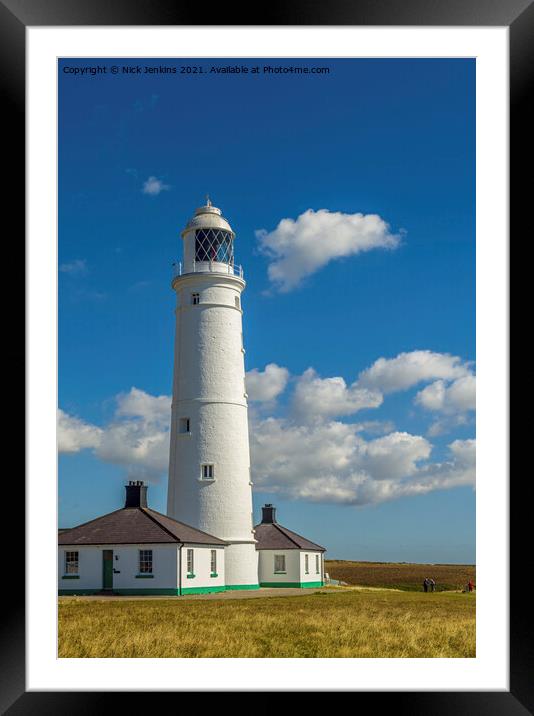 Nash Point Lighthouse Glamorgan Heritage Coast  Framed Mounted Print by Nick Jenkins