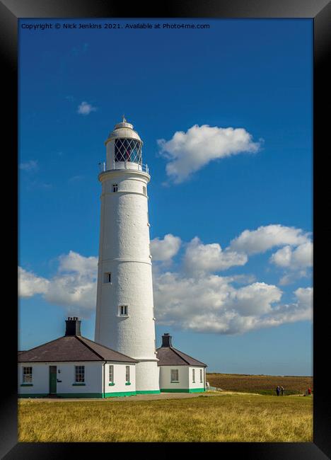 Nash Point Lighthouse Glamorgan Heritage Coast  Framed Print by Nick Jenkins