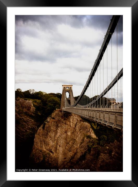 Clifton Suspension  Bridge Avon Framed Mounted Print by Peter Greenway