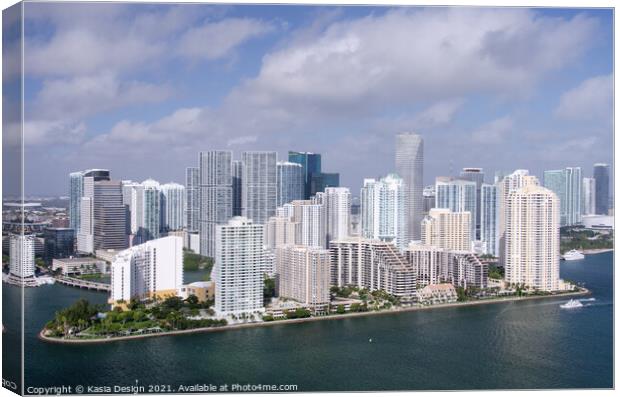Miami Skyline, Florida, USA Canvas Print by Kasia Design