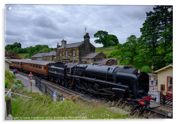 Goathland Station North Yorkshire Moors  Railway  Acrylic by David Tomlinson