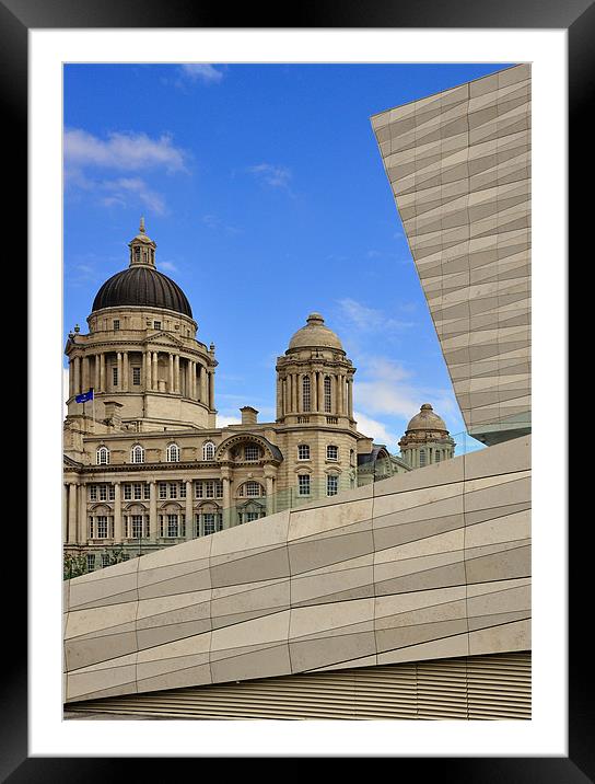 New And Old, Liverpool Framed Mounted Print by Donna Connolly