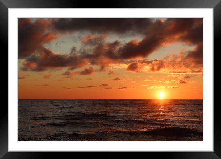 Scenic sunset over the Baltic sea Framed Mounted Print by Paulina Sator