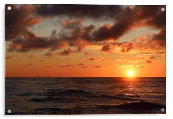 Scenic sunset over the Baltic sea Acrylic by Paulina Sator