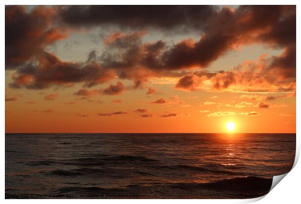 Scenic sunset over the Baltic sea Print by Paulina Sator