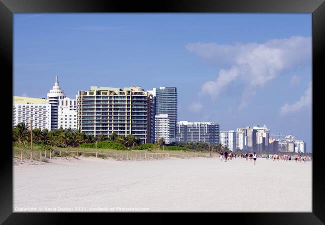 Miami Beach, Florida, USA Framed Print by Kasia Design