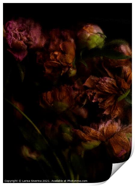Blurred bouquet Print by Larisa Siverina