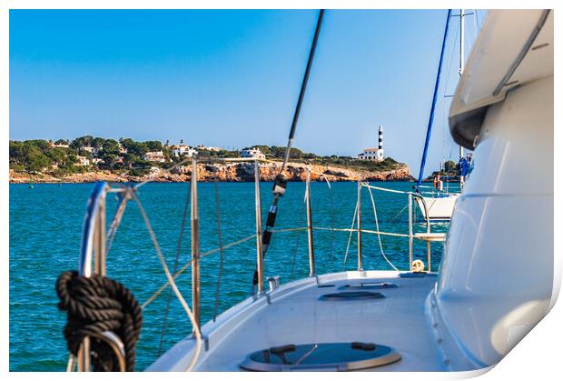 Serenity at Porto Colom Print by Alex Winter