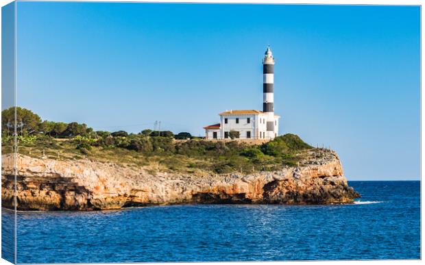 Lighthouse Portocolom. A Beacon of Tranquility Canvas Print by Alex Winter