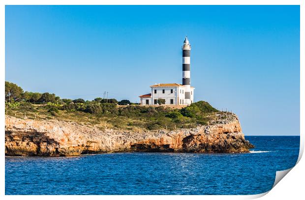 Lighthouse Portocolom. A Beacon of Tranquility Print by Alex Winter