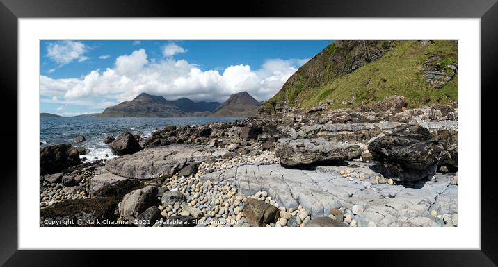 Black Cuillin from Scaladal Beach, Skye Framed Mounted Print by Photimageon UK