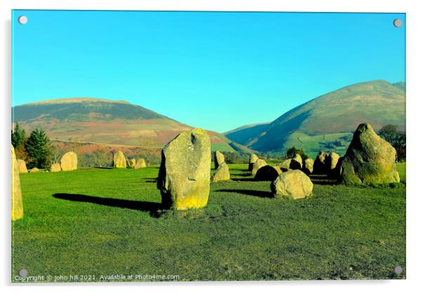 Castlerigg Stone Circle, Cunbria. Acrylic by john hill
