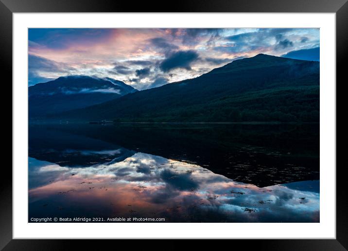 Loch Long sunset Framed Mounted Print by Beata Aldridge