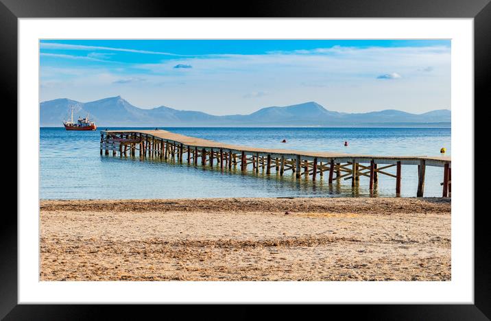 Bay of alcudia. Serenity at Bay Framed Mounted Print by Alex Winter