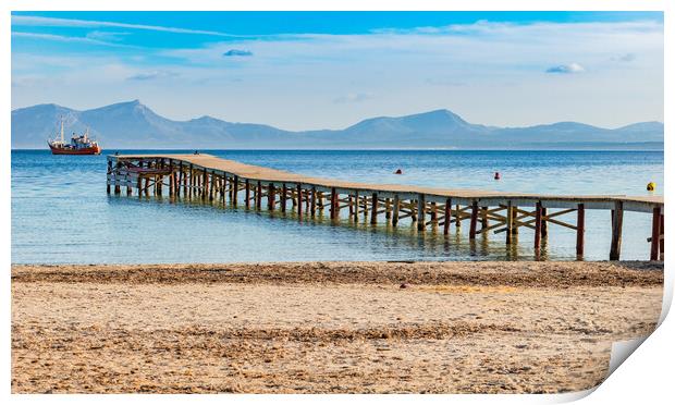 Bay of alcudia. Serenity at Bay Print by Alex Winter