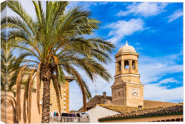 Heavenly Bell Tower in Lloseta Canvas Print by Alex Winter