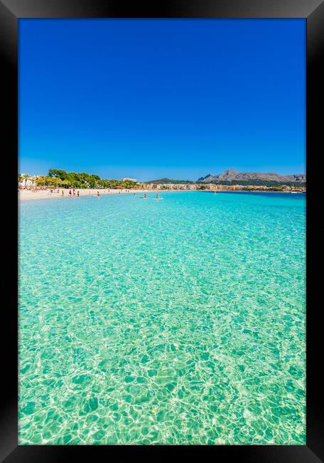 Alcudia turquoise water Framed Print by Alex Winter