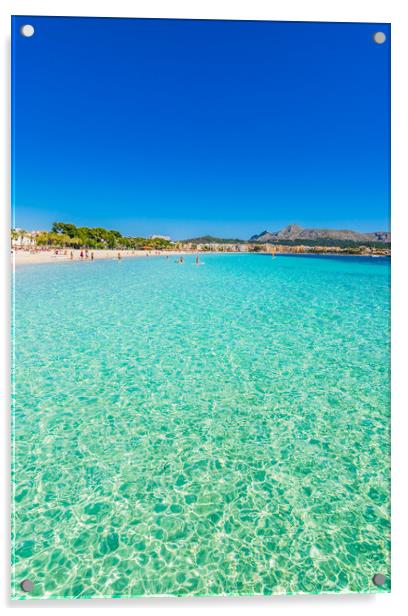Alcudia turquoise water Acrylic by Alex Winter
