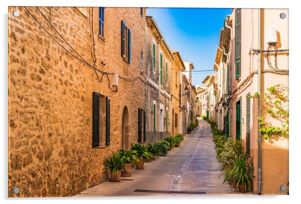 Old town of Alcudia street Acrylic by Alex Winter