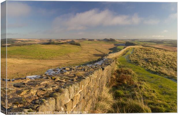 View from Hadrian's Wall Canvas Print by Heather Athey
