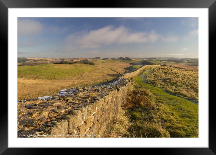 View from Hadrian's Wall Framed Mounted Print by Heather Athey