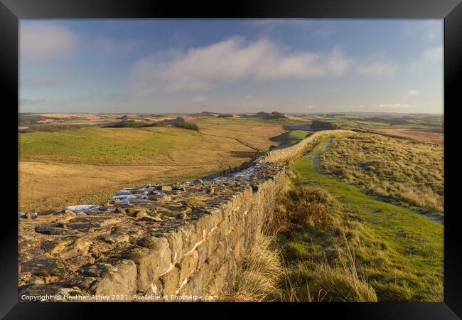 View from Hadrian's Wall Framed Print by Heather Athey