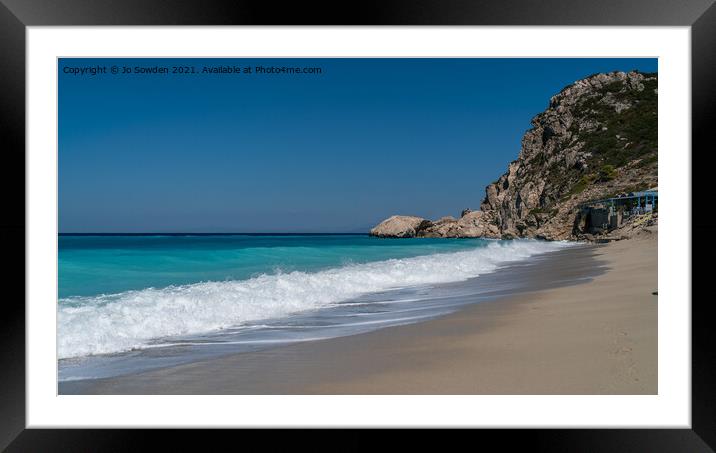 Kathisma Beach Framed Mounted Print by Jo Sowden